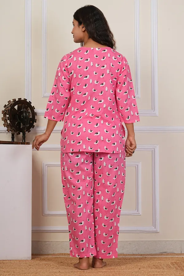 Women'S_Pink_Paisley_Print_Night_Suit_Set_-_Comfortable_Cotton_Sleepwear