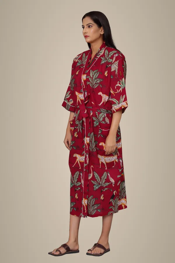 Red_Printed_Jungle_Safari_Bathrobe_For_Women