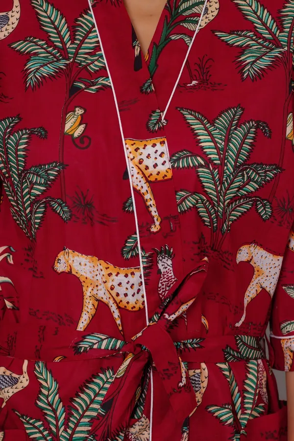 Red_Printed_Jungle_Safari_Bathrobe_For_Women