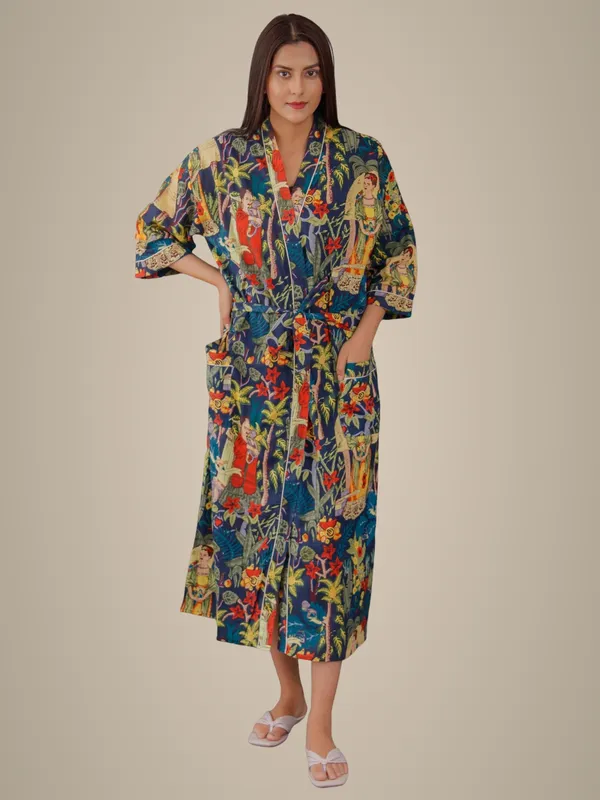 Multicolor_Frida_Kahlo_Print_Cotton_Robe
