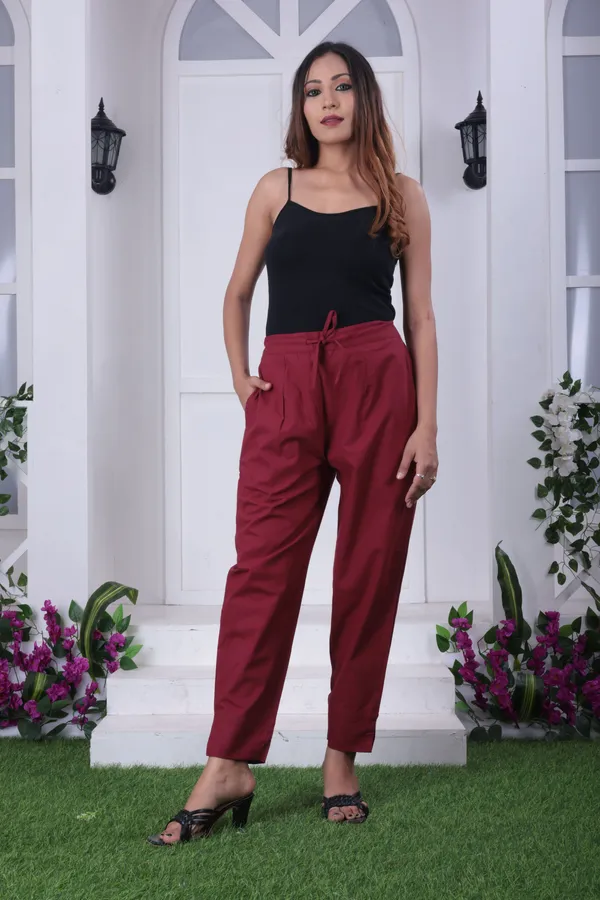 Red_Premium_Cotton_Nadi_Slim_Fit_Tapered_Pants