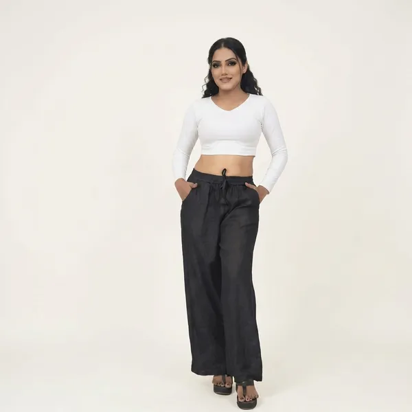 Black_Premium_Linen_Wide_Leg_Palazzo