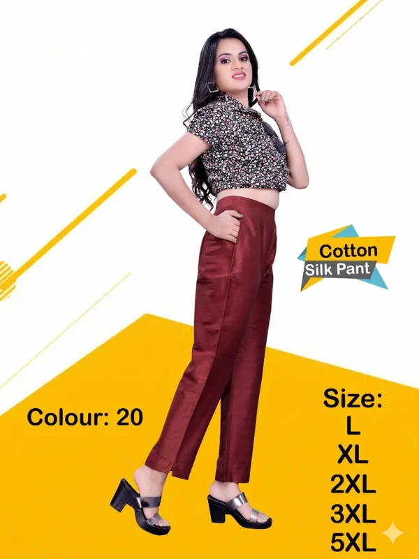 Maroon_Premium_Cotton_Silk_Straight_Pant
