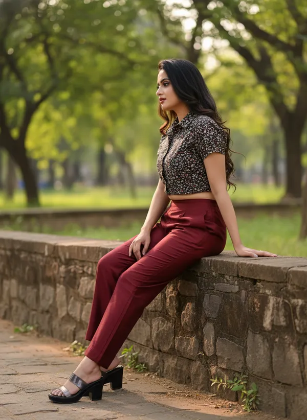 Maroon_Premium_Cotton_Silk_Straight_Pant