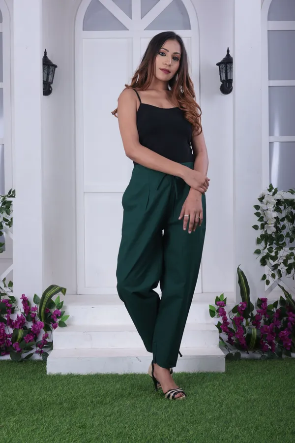 Green_Premium_Cotton_Nadi_Slim_Fit_Tapered_Pants