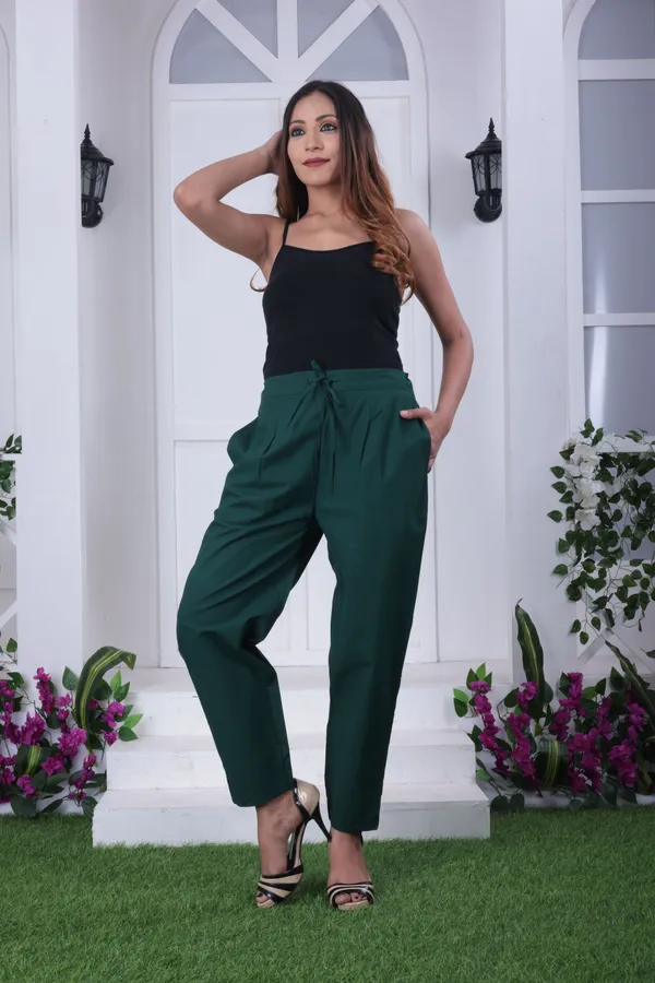 Green_Premium_Cotton_Nadi_Slim_Fit_Tapered_Pants