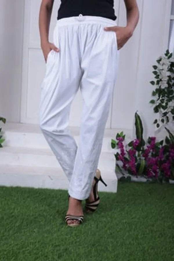 Pristine_White_Premium_Lucknowi_Handmade_Stretchable_Cotton_Pants