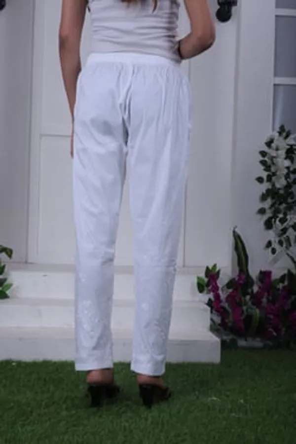 Pristine_White_Premium_Lucknowi_Handmade_Stretchable_Cotton_Pants