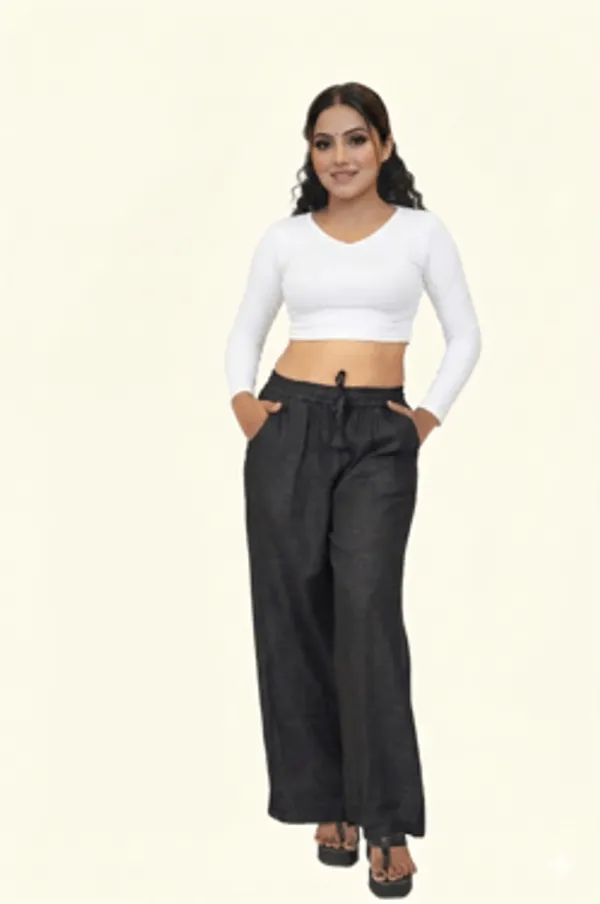 Black_Premium_Linen_Wide_Leg_Palazzo