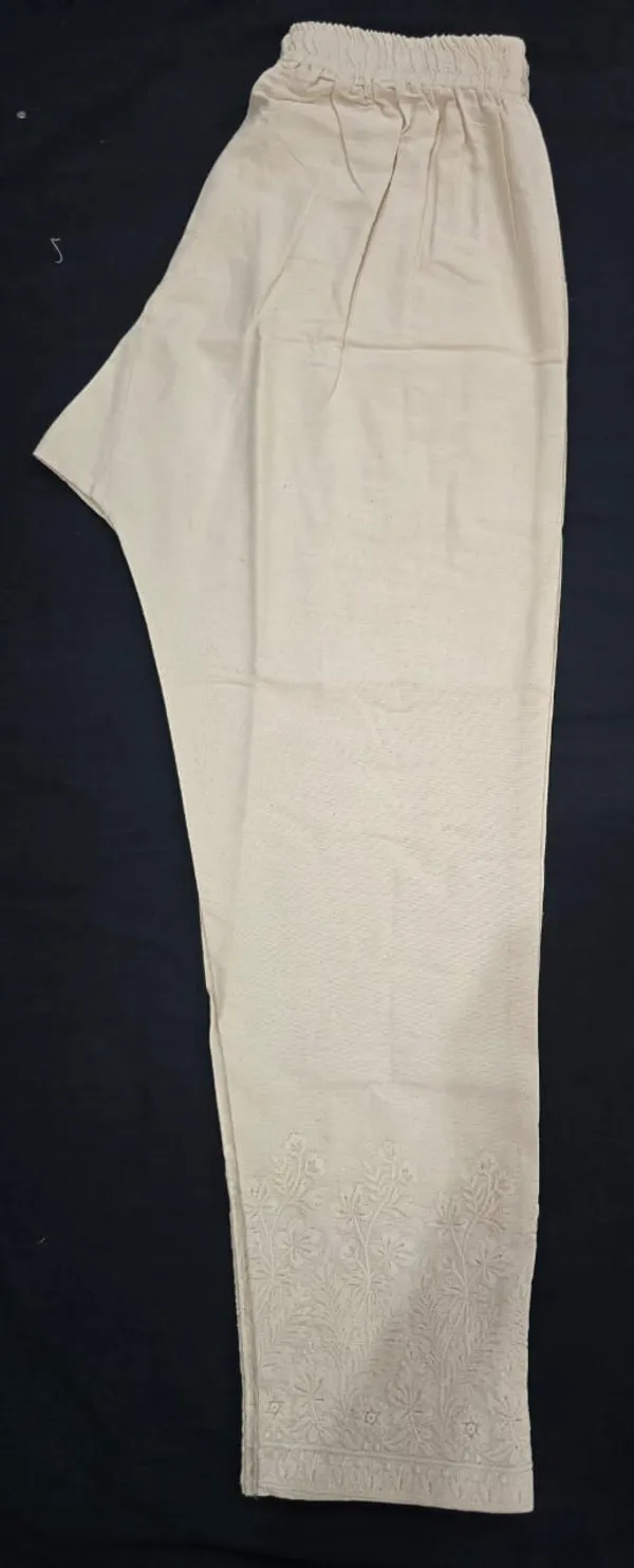 Beige_Premium_Cotton_Cutwork_Chikan_Pants