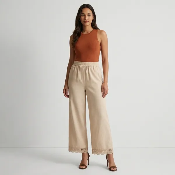 Beige_Premium_Cotton_Lace_Trim_Wide_Leg_Palazzo