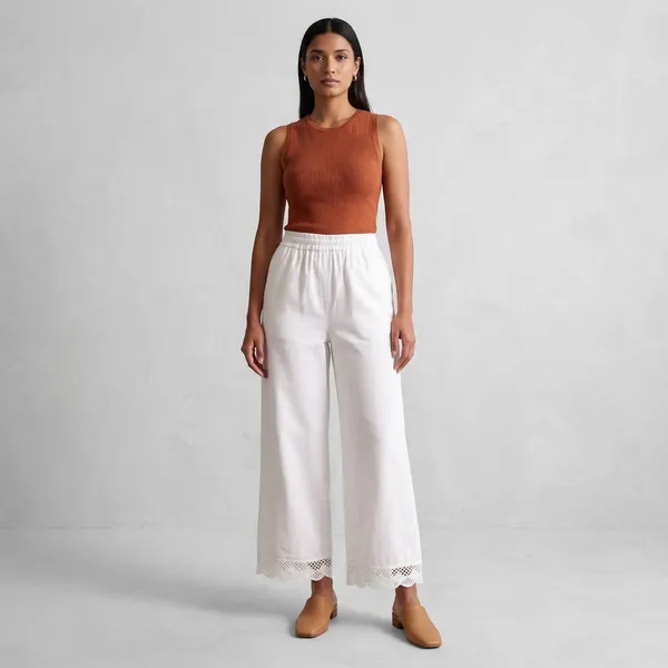 White_Premium_Cotton_Lace_Trim_Wide_Leg_Palazzo