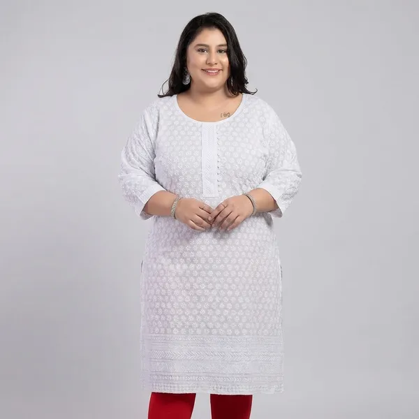 Radiant_Pristine_White_Graceful_White_Rayon_Chikankari_Straight_Kurti