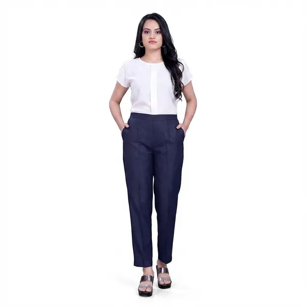 Blue_Premium_Cotton_Silk_Straight_Pant