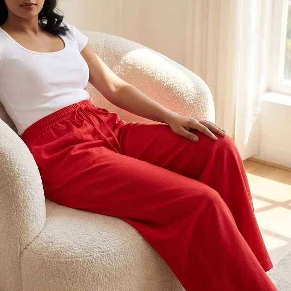 Red_Women_Premium_Rayon_Wide_Leg_Palazzo