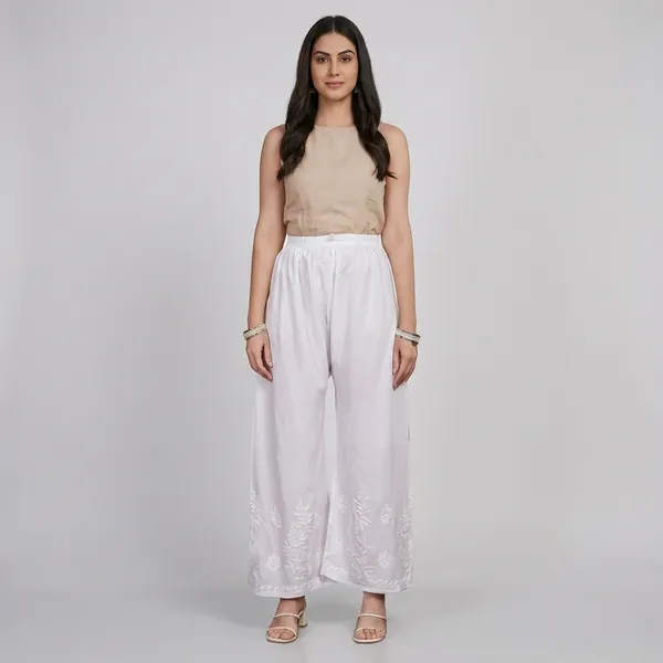 Pristine_White_Premium_Lucknowi_Hand_Embroidered_Rayon_Palazzo
