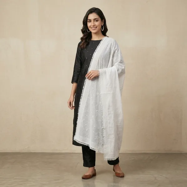 White_Malmal_Embroidery_Dupatta