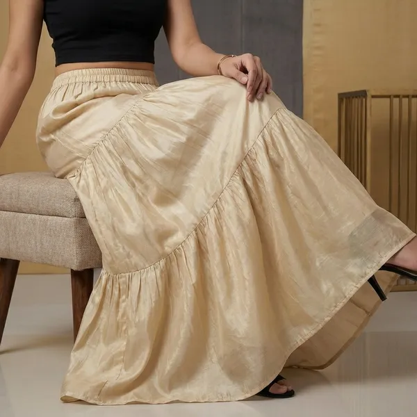Elegant_Beige_Premium_Simmer_Tissue_Tiered_Sharara_Skirt