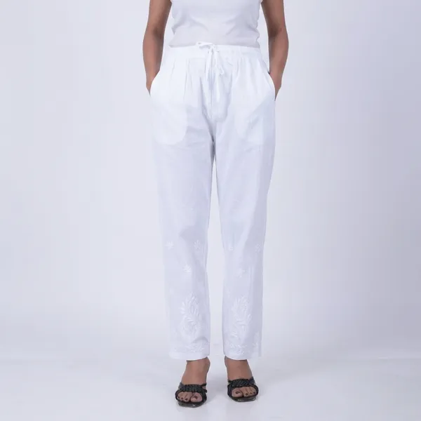 Pristine_White_Premium_Lucknowi_Handmade_Stretchable_Cotton_Pants