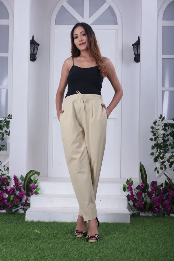Beige_Premium_Cotton_Nadi_Slim_Fit_Tapered_Pants
