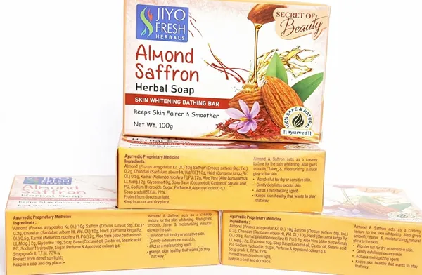 Almond_Saffron_Herbal_Soap_100G_Pack_Of_6