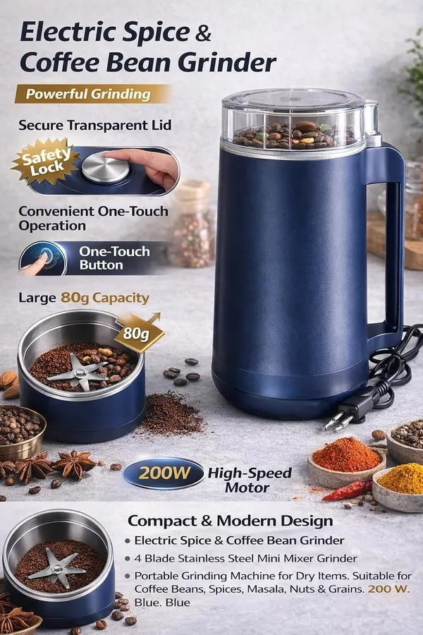 Vibral_Electric_Spice_And_Coffee_Bean_Grinder_200W_Stainless_Steel_80G_Capacity_One_Touch_Operation_Blue_Model_Nm_8600