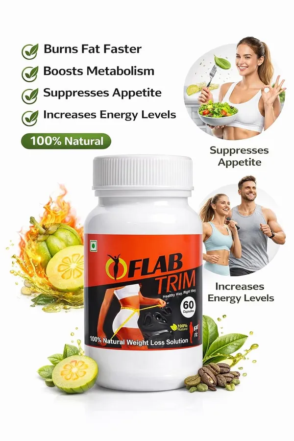 Flab_Trim_Powder_200_Gm_&_60_Capsules_For_Healthy_Way_Right_Way._Combo_Pack_Of_Fat_To_Fit
