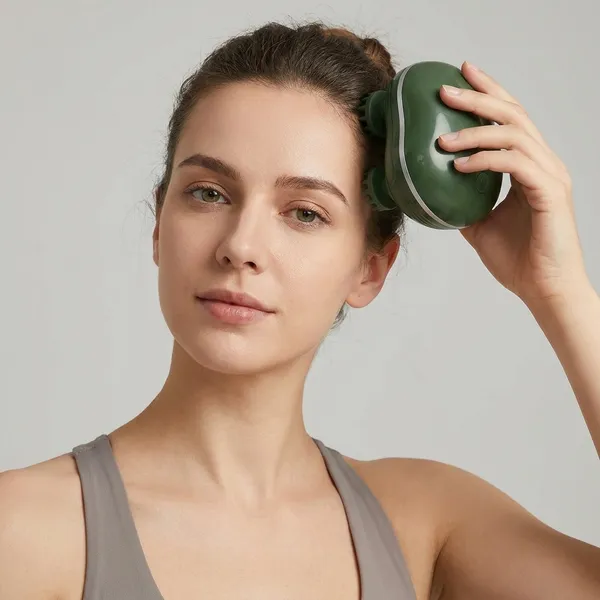 Electric_Scalp_Massager_For_Head_Body_Rechargeable_4_Head_Silicone_Kneading_Massager_Green