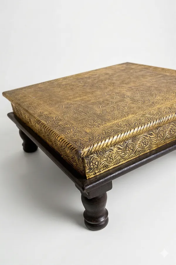 Brass_Wood_And_Brass_Premium_Chowki_Bajot_For_Home_Decor
