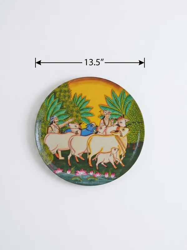 Greenry_Wooden_Premium_Cows_Decor_Plate_For_Home_Decor