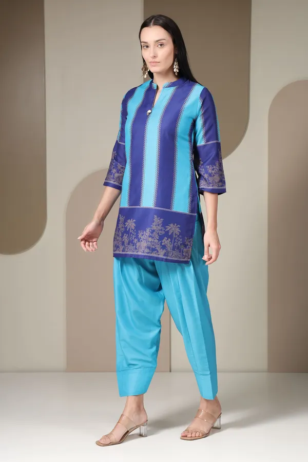 Blue_Striped_Co-ord_Set_For_Women