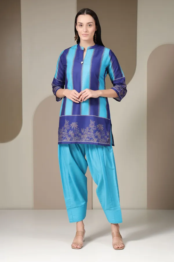 Blue_Striped_Co-ord_Set_For_Women