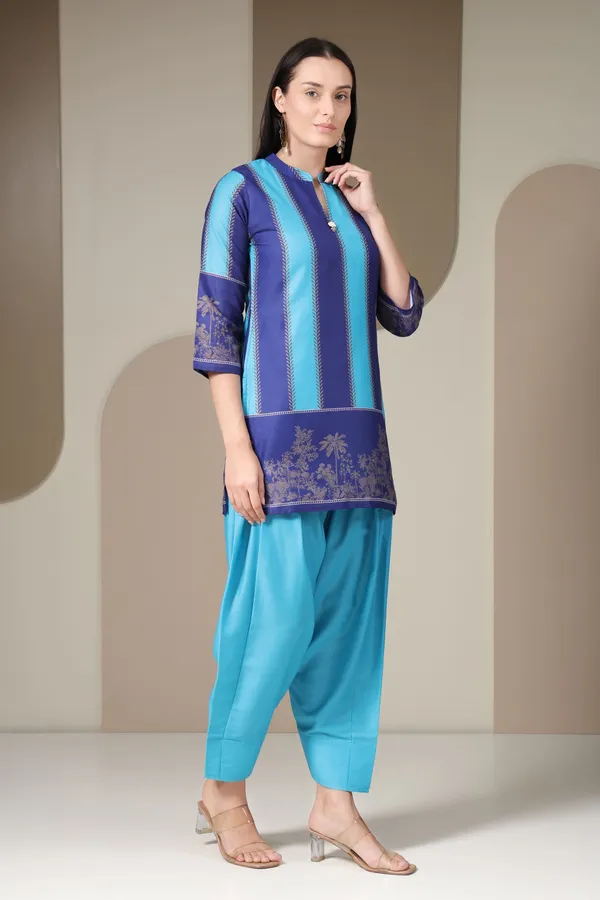 Blue_Striped_Co-ord_Set_For_Women