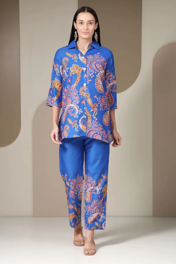 Blue_Paisley_Print_Co-ord_Set_For_Women
