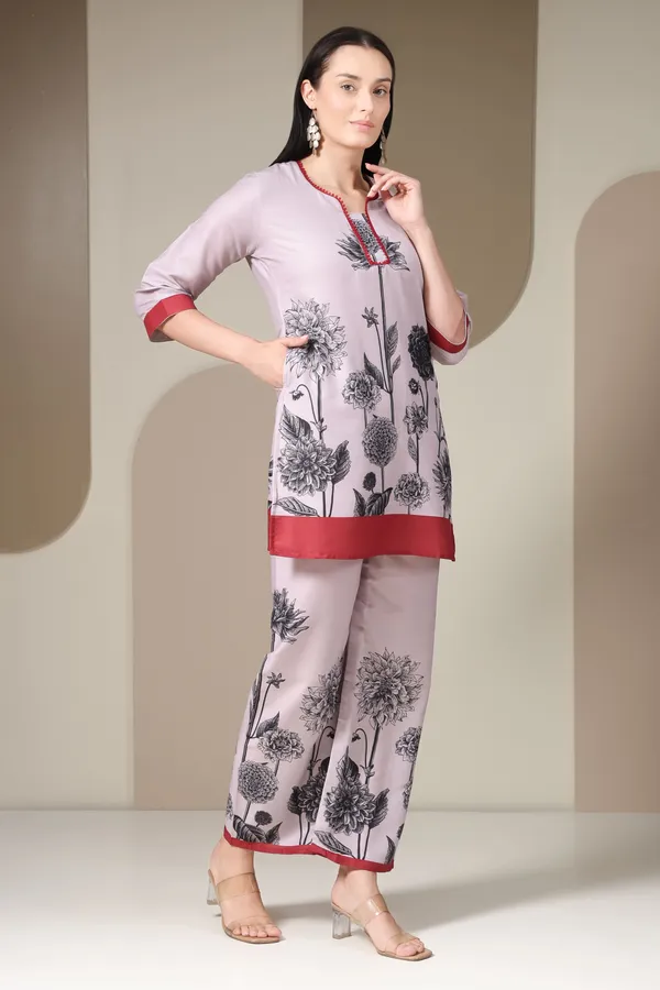 Women's_White_And_Red_Floral_Printed_Co-ord_Set