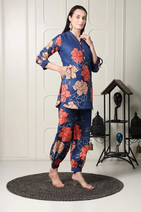 Blue_Floral_Printed_Co-ord_Set_For_Women