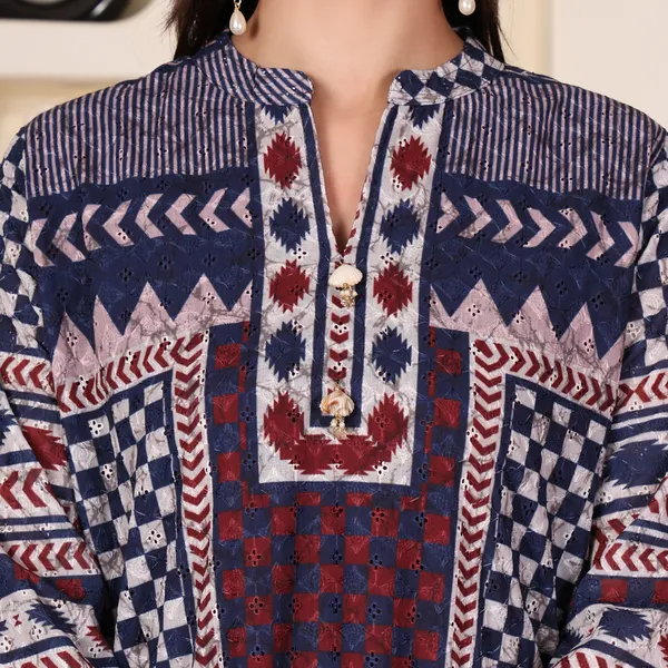 Blue_and_Maroon_Chikan_Co-ord_Set