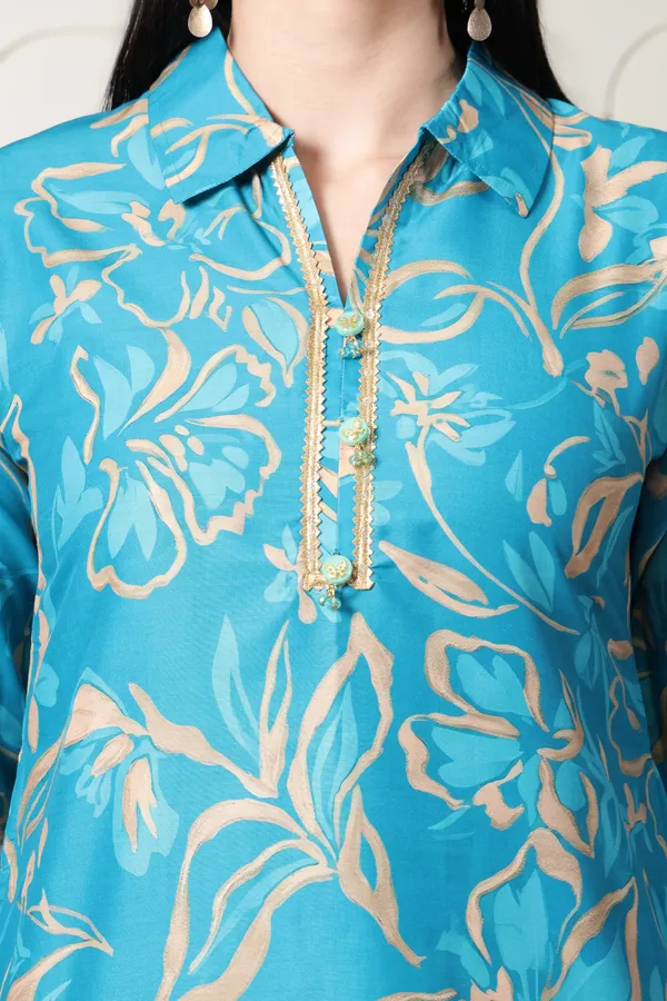 Turquoise_Floral_Printed_Co-ord_Set_For_Women