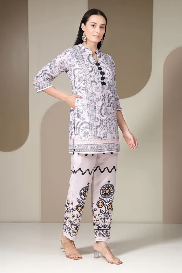 White_Printed_Co-ord_Set_For_Women