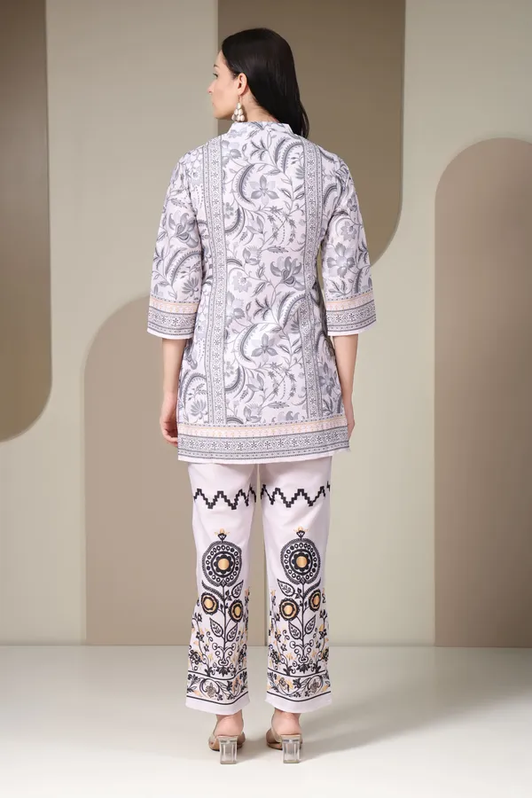 White_Printed_Co-ord_Set_For_Women