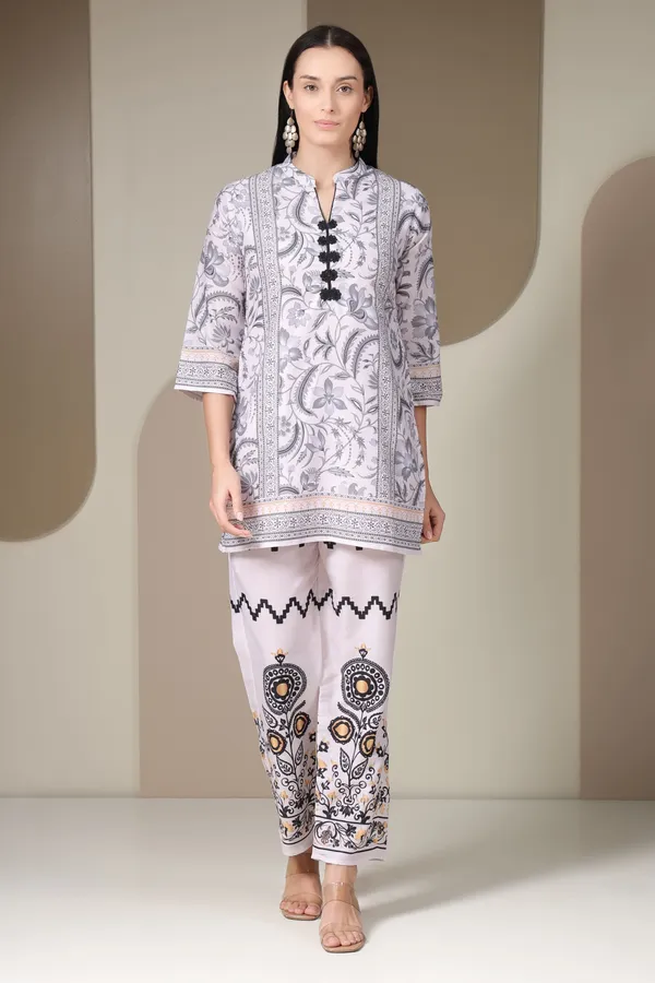 White_Printed_Co-ord_Set_For_Women
