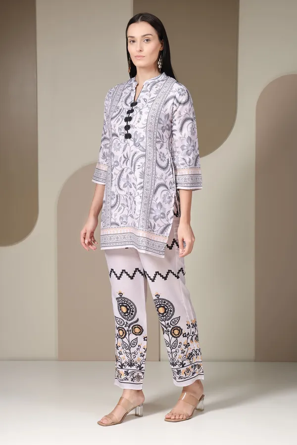 White_Printed_Co-ord_Set_For_Women