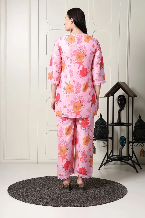 Women's_Pink_Floral_Print_Co-ord_Set