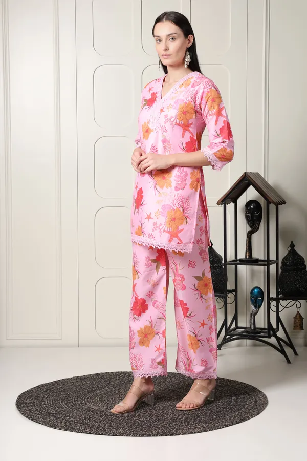 Women's_Pink_Floral_Print_Co-ord_Set