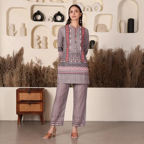 Grey_Printed_Chikan_Co-ord_Set