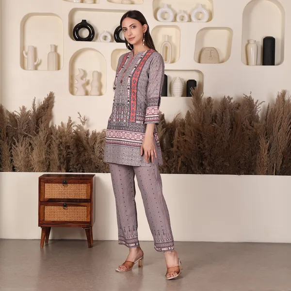 Grey_Printed_Chikan_Co-ord_Set