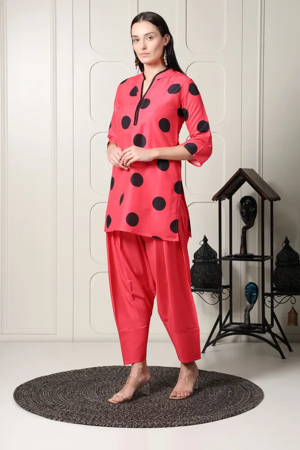 Red_And_Black_Co-ord_Set_With_Polka_Dots
