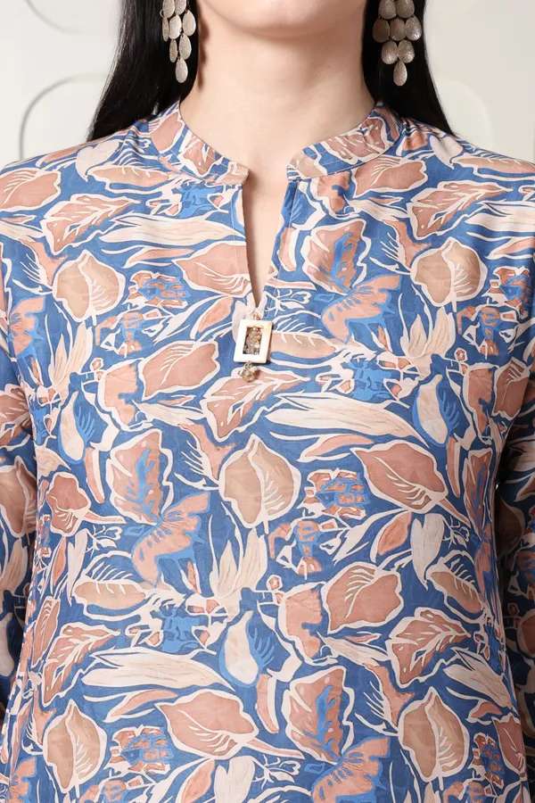 Women's_Floral_Printed_Co-ord_Set_With_Lace_Detailing_-_Blue_And_Peach