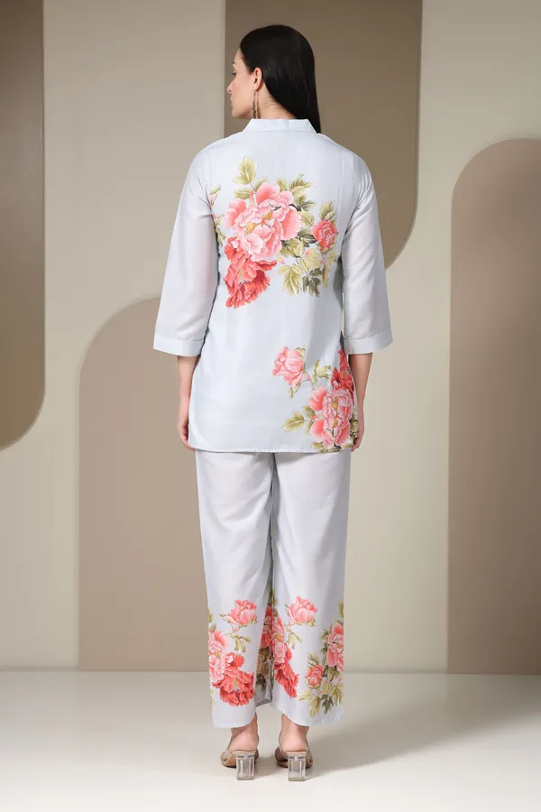 Women's_Off-White_Floral_Print_Collared_Shirt_Set