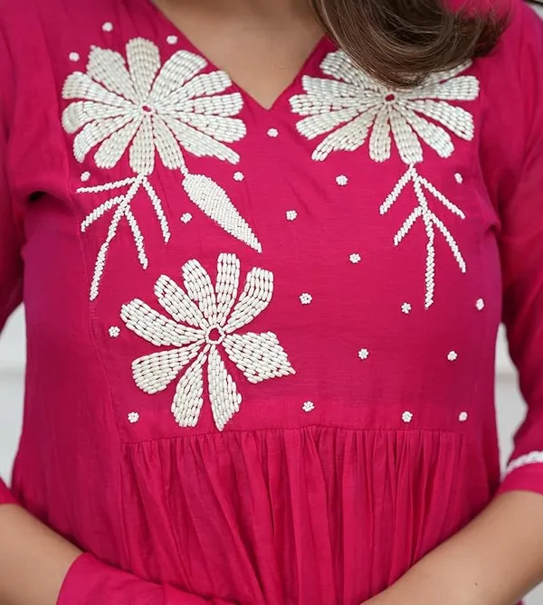 Embroidered_Flaired_Cotton_Rayon_Kurta_Set